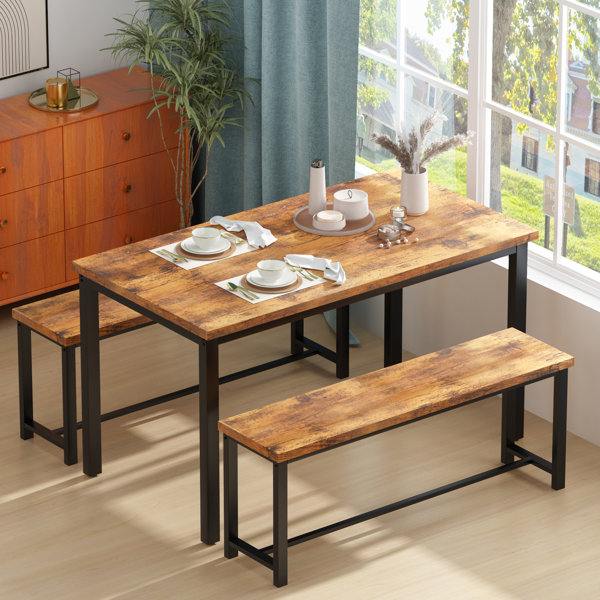 Step 2 3 piece farmhouse table & best sale bench set